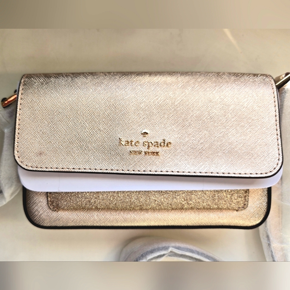 Kate Spade New York Gold Glimmer Duo Crossbody Bag